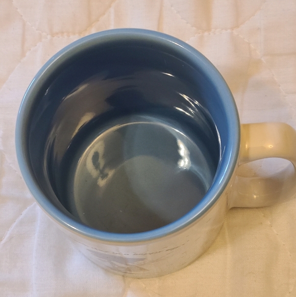 Vintage Holly Hobbie Mug 2002 "Start Each Day In A Happy Way" Blue & White - Picture 9 of 10